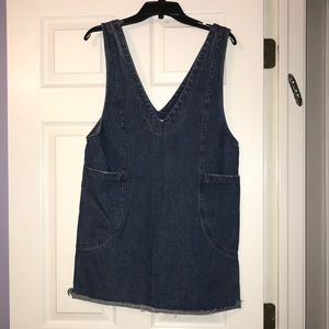 Denim overall style dress